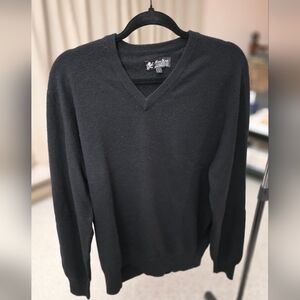 Men's Black V-Neck Sweater